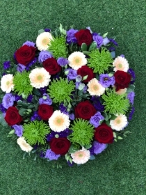 Posy pad purple, red and green
