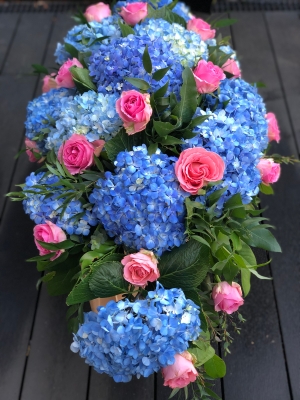 Blue hydrangea spray