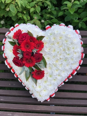 Red and white Heart