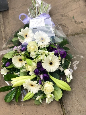 White and Purple Tied Sheaf