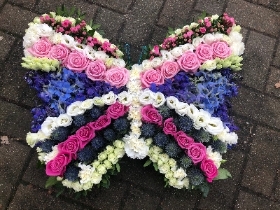 Butterfly funeral tribute precious flowers