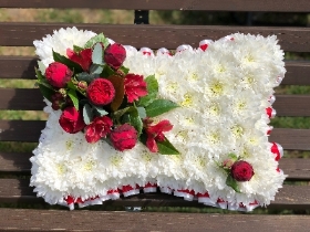 Red and White Pillow