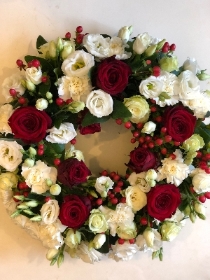 Red and White Wreath